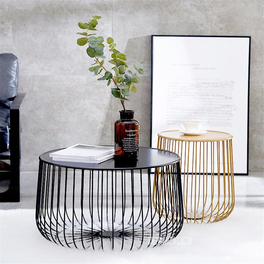 Pumpkin Shape Storage Round Coffee Tea Table Side Table