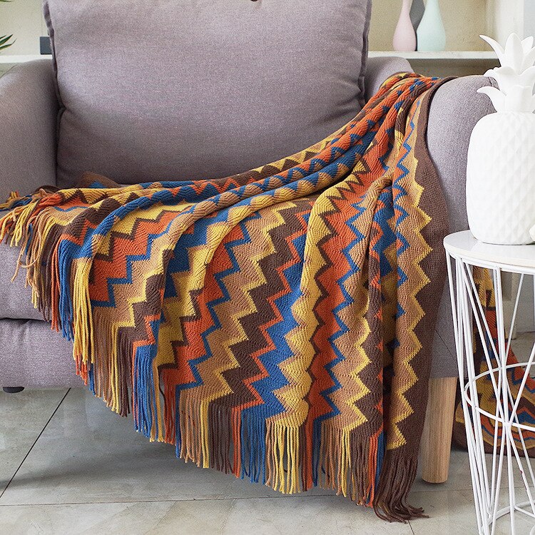 Nordic Knitted Throw Thread Sofa Blanket Home Decor