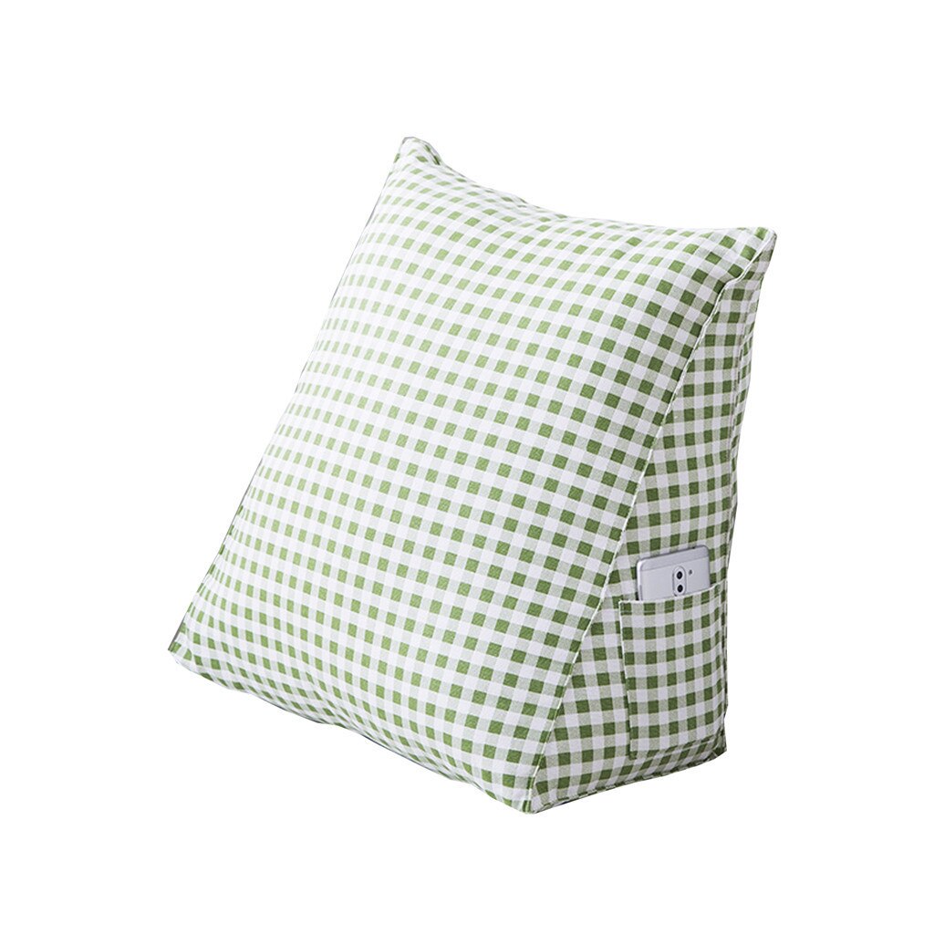 Pack of 2 Cotton Wedge Pillows - Canvas Pillow Cushion - mishiKart
