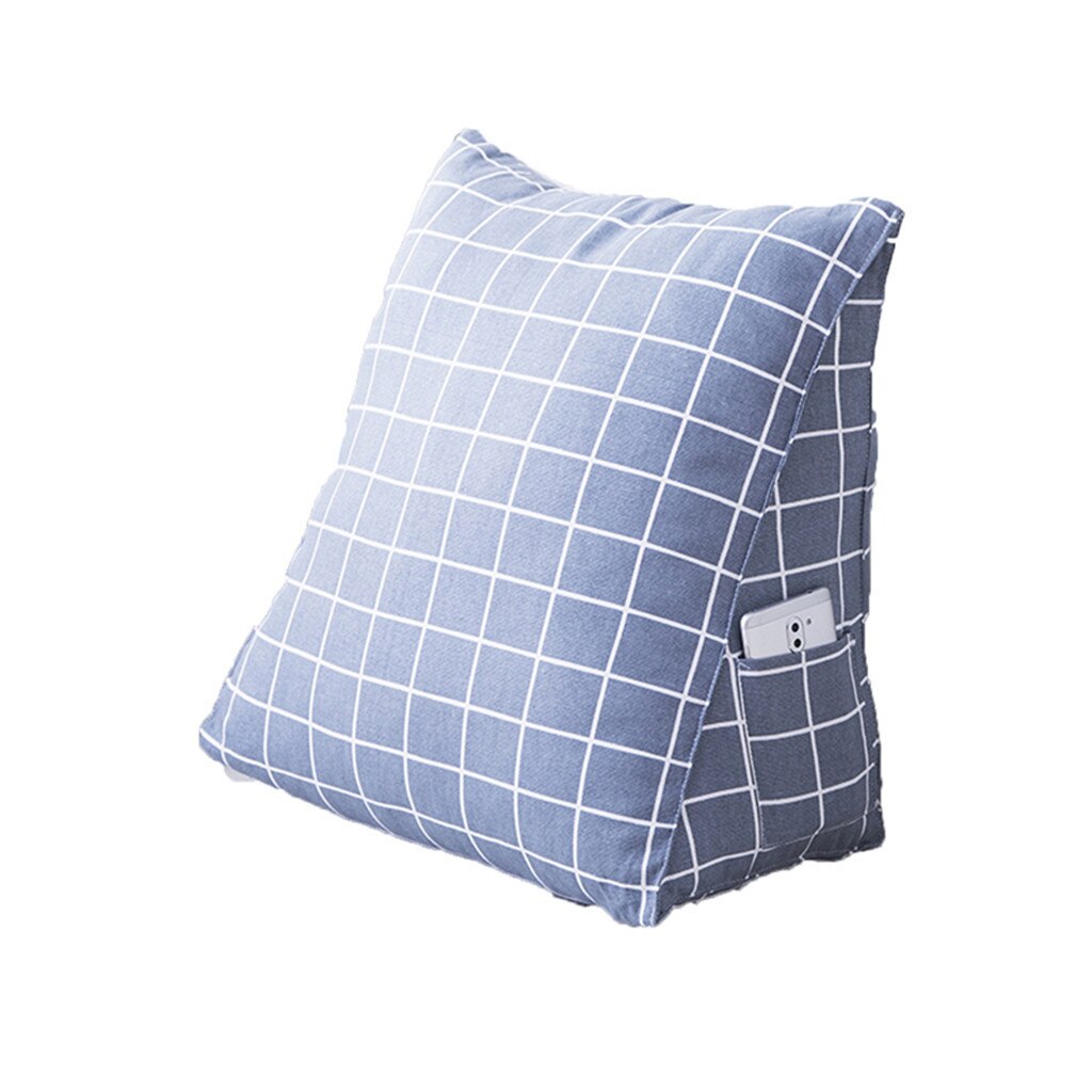 Pack of 2 Cotton Wedge Pillows - Canvas Pillow Cushion - mishiKart