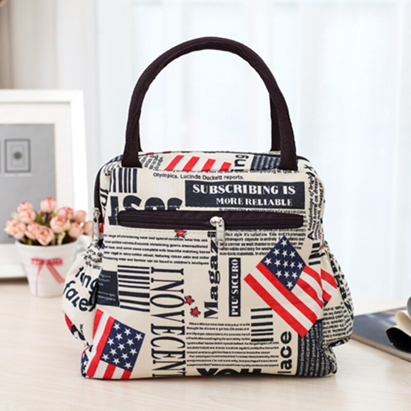 Portable Lunch Bag Thermal Insulated Tote Cooler Bag