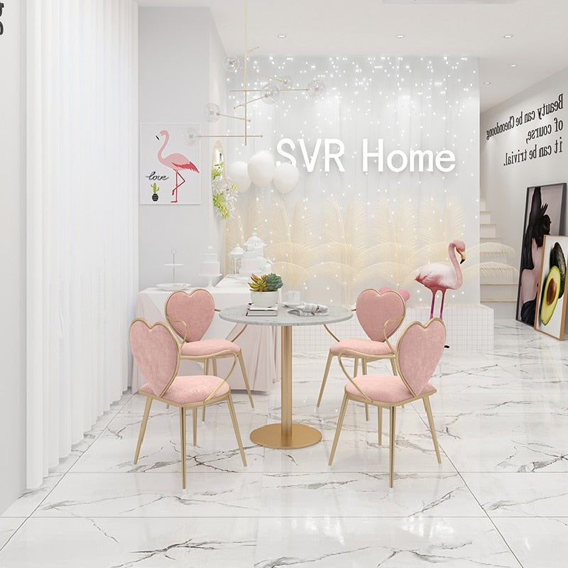 Heart-Shaped Nordic Creative Dining Chair