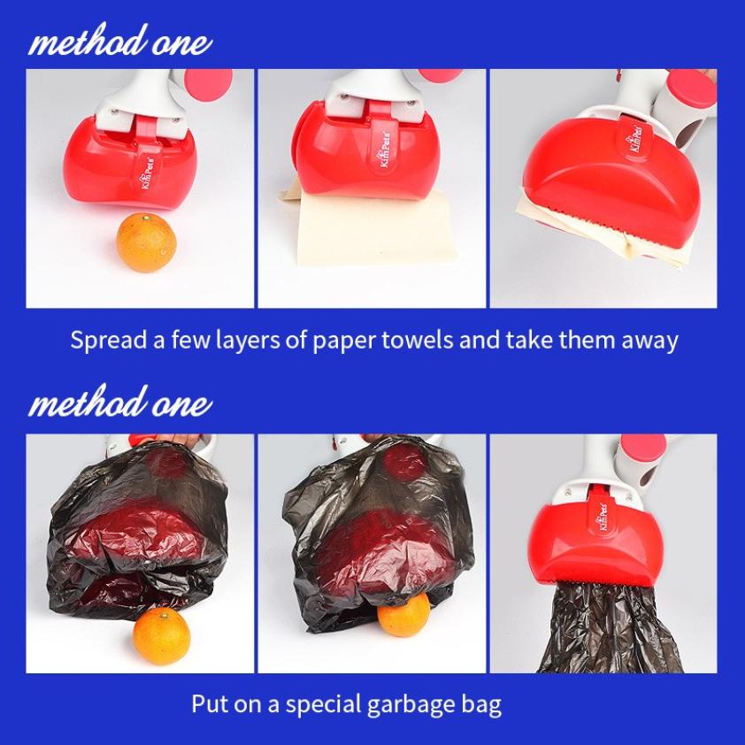 Portable Pet Dog Cat Handle Jaw Poop Scoop Cleaner Pick Up Animal Waste
