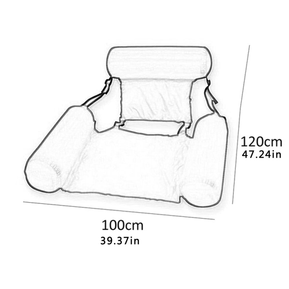 Outdoor Folding Water Hammock Recliner Inflatable Floating Swimming Mattress
