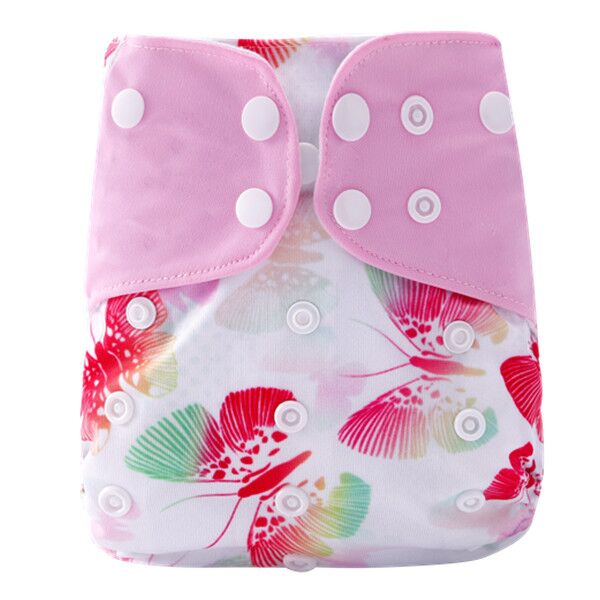 Pack of 5 - Reusable Cloth Diaper Adjustable Baby Nappies Washable Fit 3-15 kg