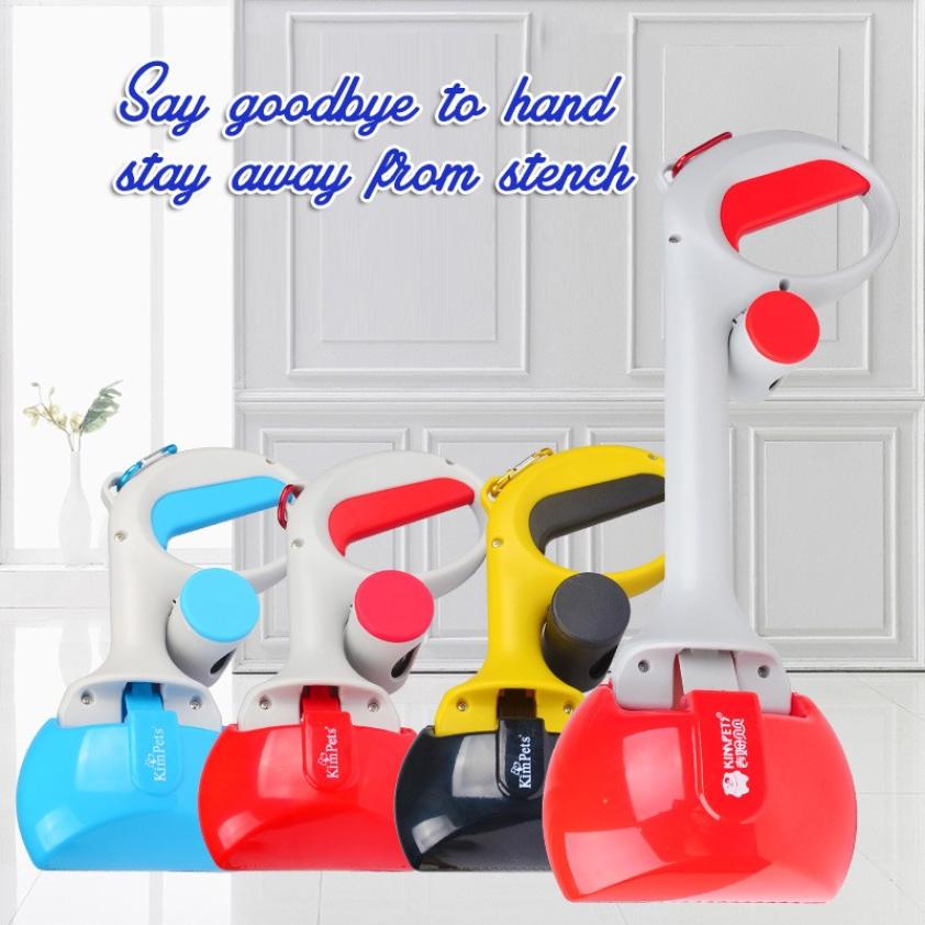 Portable Pet Dog Cat Handle Jaw Poop Scoop Cleaner Pick Up Animal Waste
