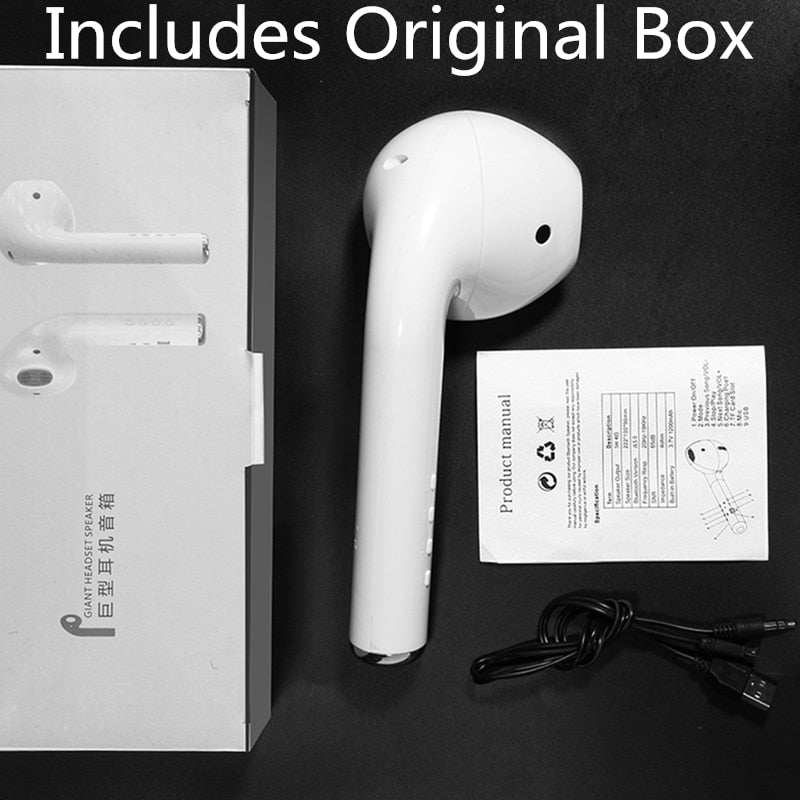 Giant Portable Headset Bluetooth Speaker with FM Radio Mic TF Card AUX Cable