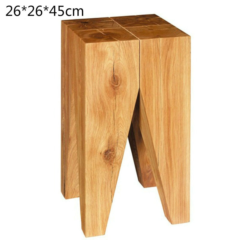 Natural Solid Wood Strong Stool Dining Stool