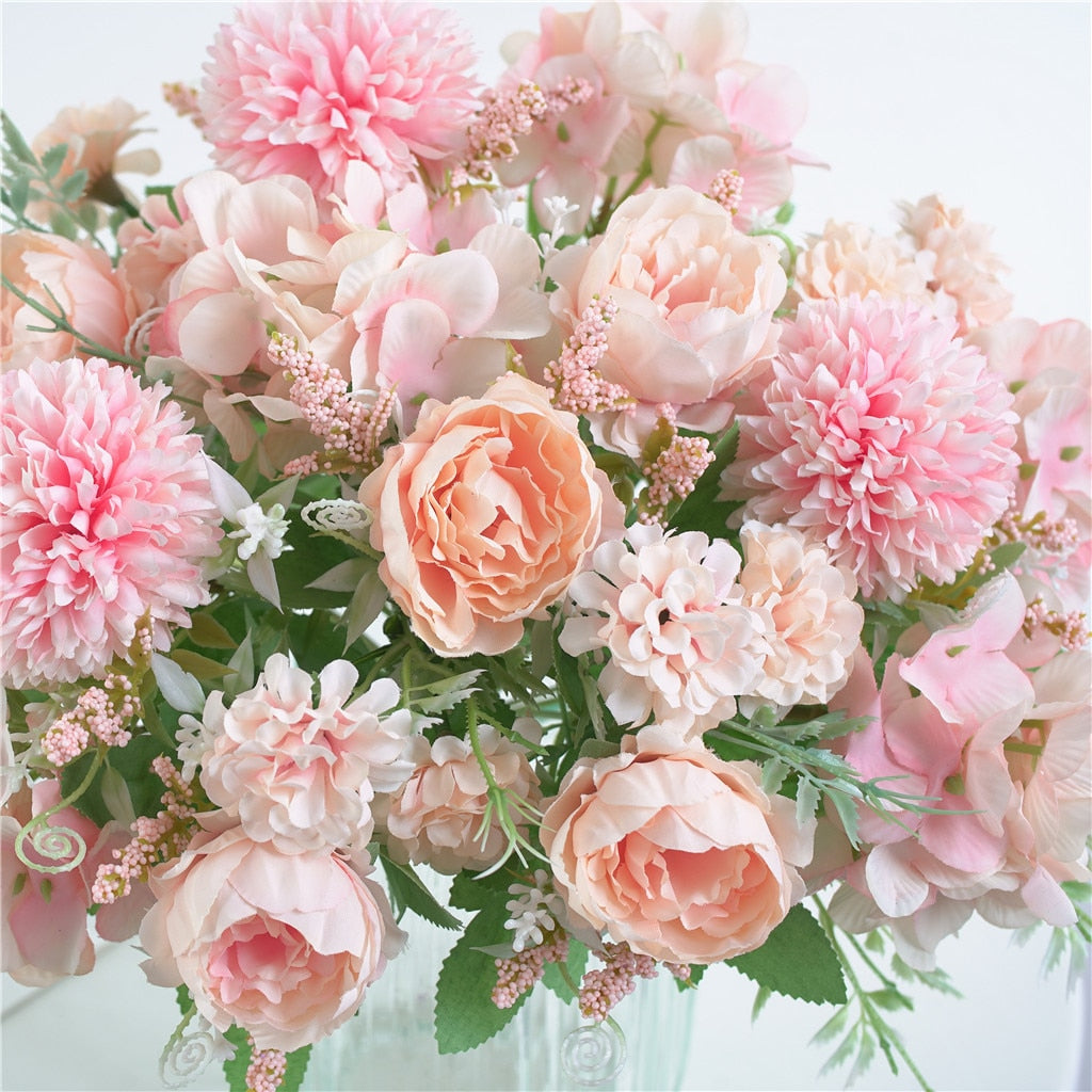 Fake Cloth Peony Flowers Birthday Ornament