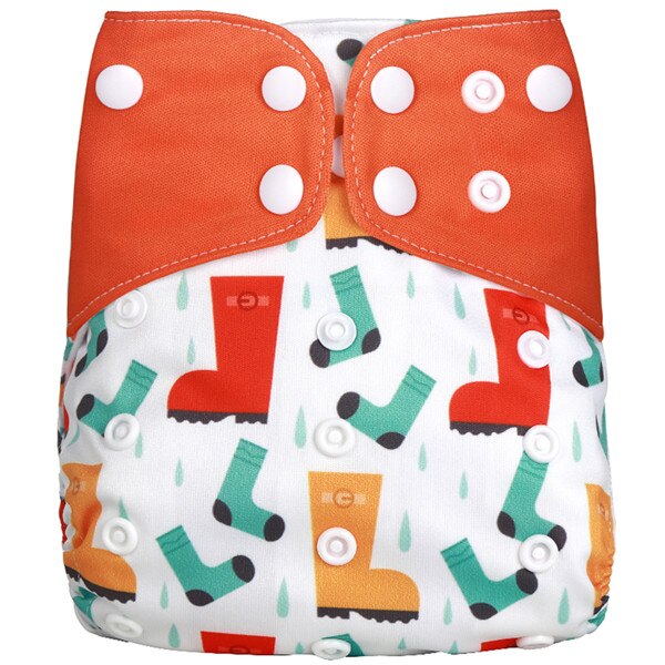 Pack of 5 - Reusable Cloth Diaper Adjustable Baby Nappies Washable Fit 3-15 kg