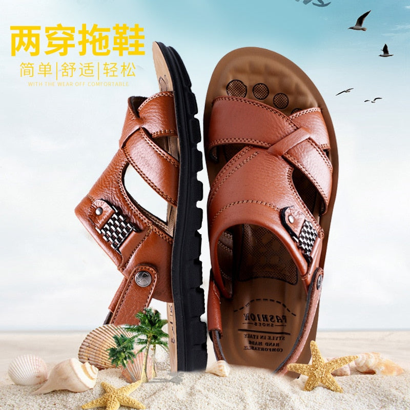 Men's Summer Sandals Genuine Leather Casual Fashion