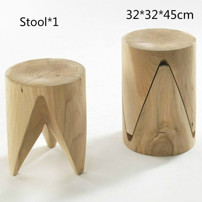 Natural Solid Wood Strong Stool Dining Stool