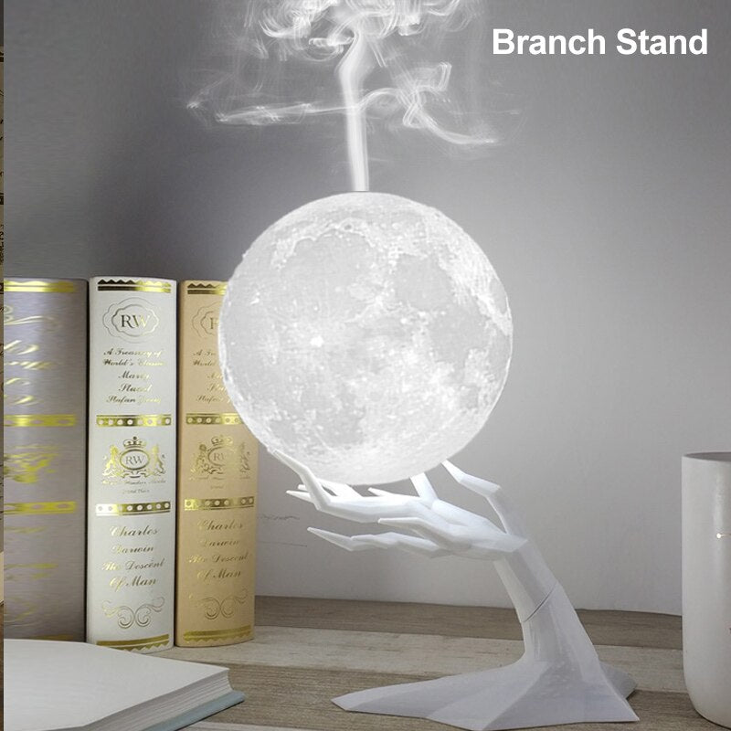 Aroma Air Humidifier With 3D Moon Lamp Light Essential Oil Air Diffuser Mist