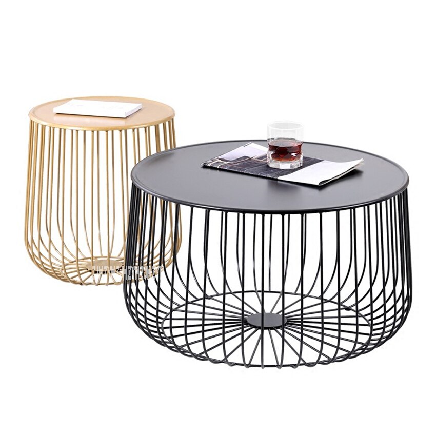 Pumpkin Shape Storage Round Coffee Tea Table Side Table