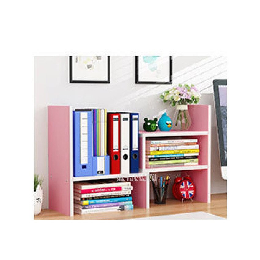 Desktop Bookshelf Storage Shelf Rack Modern Table Desktop Bookcase