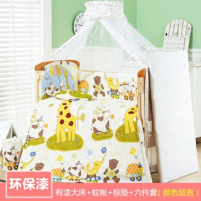 Solid Wood Crib Paint-Free Baby Bed Bassinet