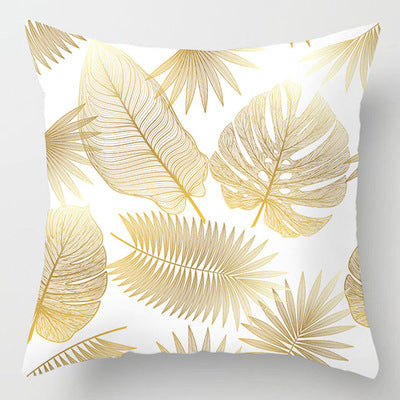 Gold Leaf Cushion Plant Leaf Pillow
