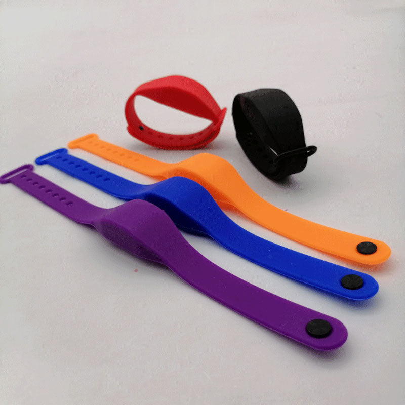 Portable Hand Sanitizer Dispensing Silicone Wearable Dispenser Pump Wrist Band