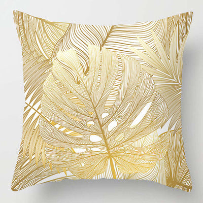 Gold Leaf Cushion Plant Leaf Pillow