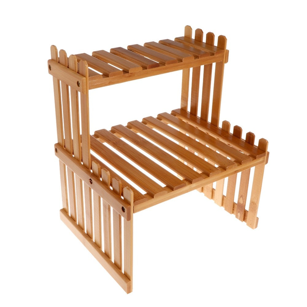 Bamboo Flower Stand Garden Organizer