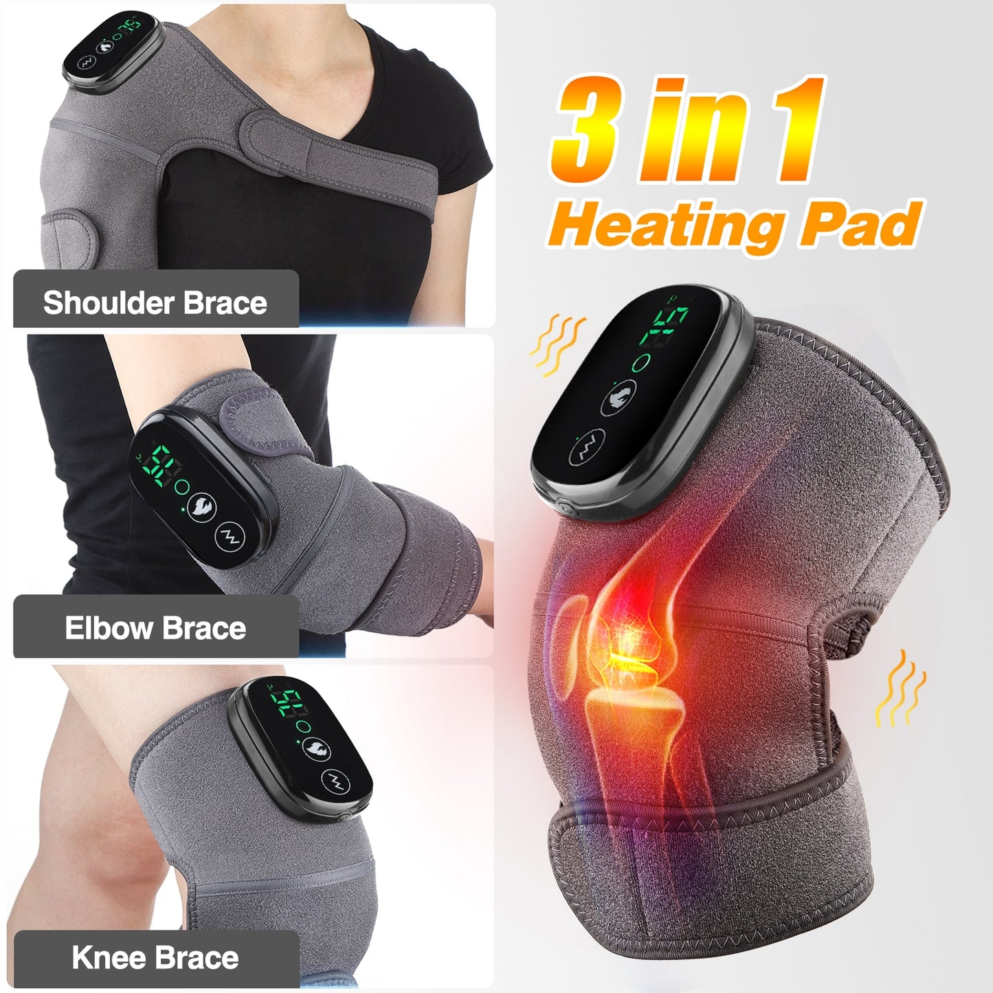 Electric Heating Therapy Knee Vibration Massager
