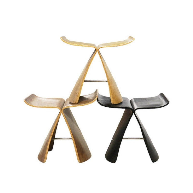 Solid Wood Butterfly Stool