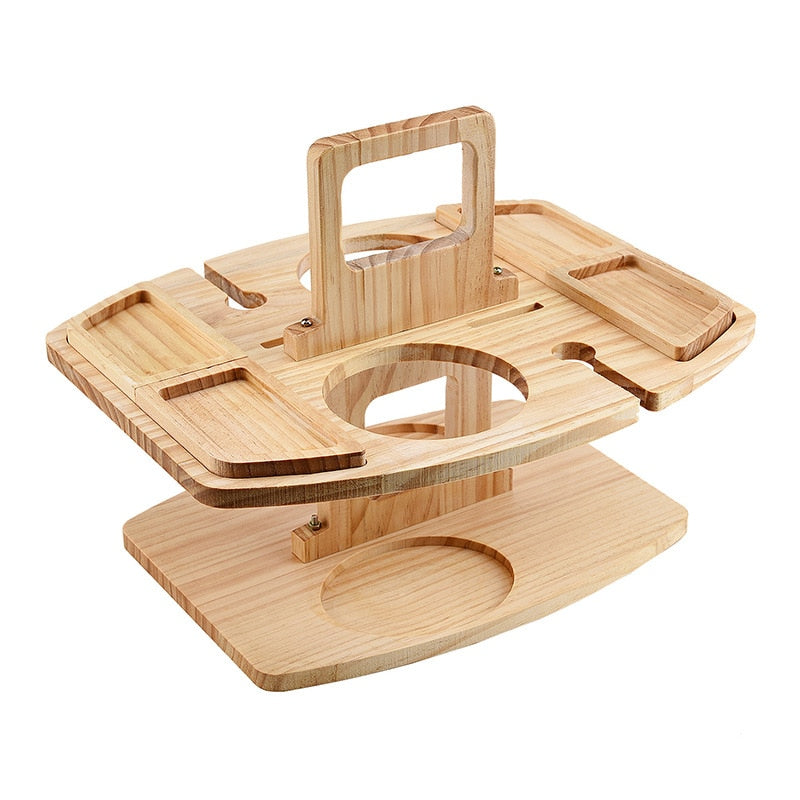 Outdoor Folding Wine Table Fruit Snack Tray