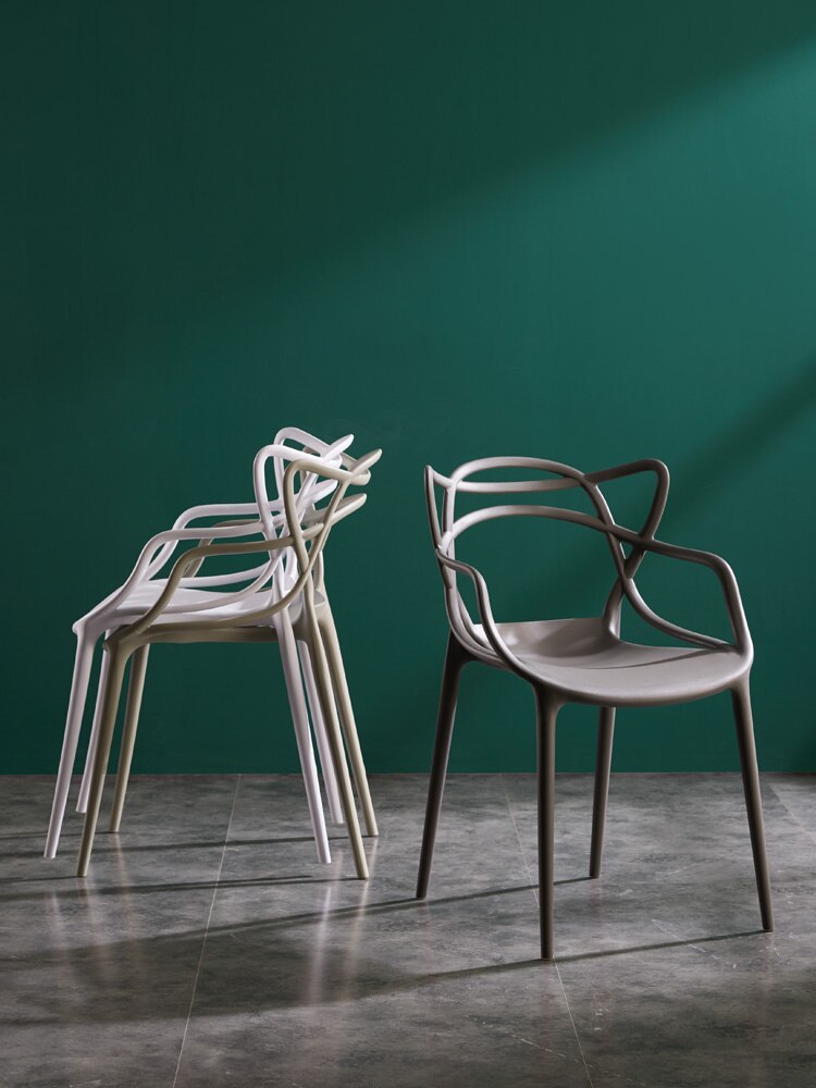 Nordic Creative Dining Chair with Backrest for Living Room & Bedroom