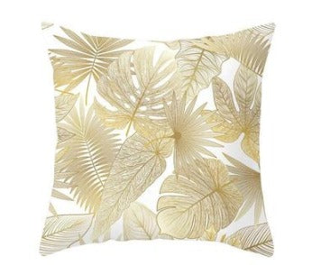 Gold Leaf Cushion Plant Leaf Pillow