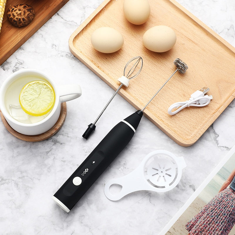 Electric USB Rechargeable Portable Blender Whisk
