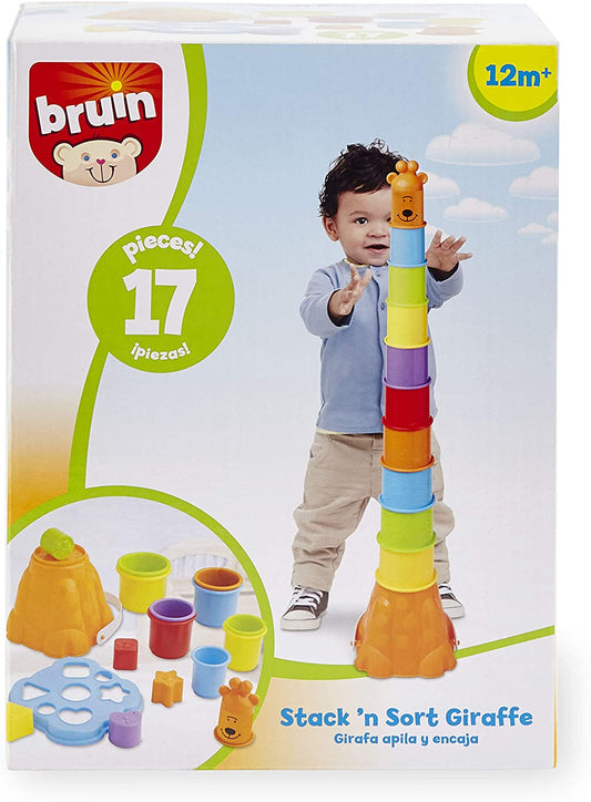 Bru Stack & Sort Stacking Giraffe Bucket
