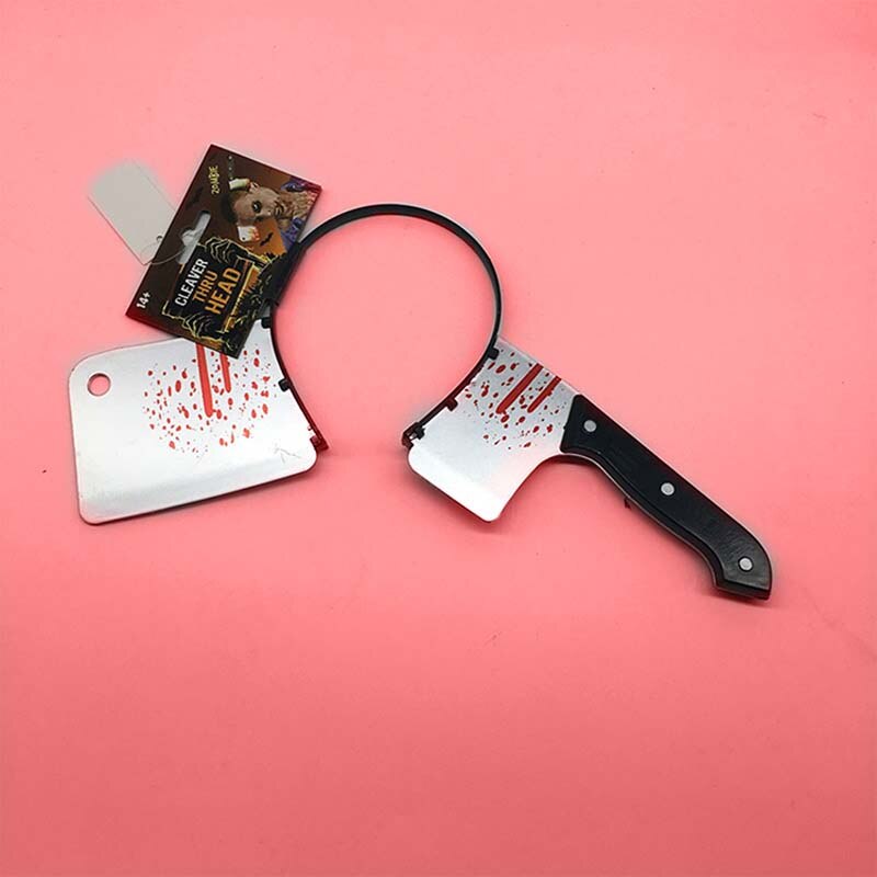 Halloween Horror Headband Scary Blood Fake Axe Knife hairbands Prop