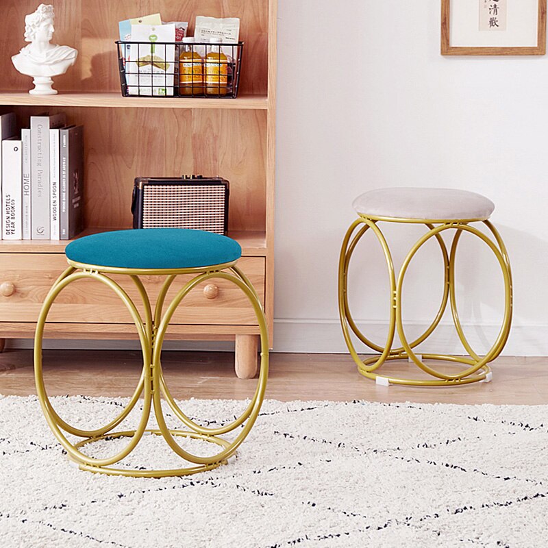 Set of 2 Nordic Dressing Table Stool Stools Living Room Furniture