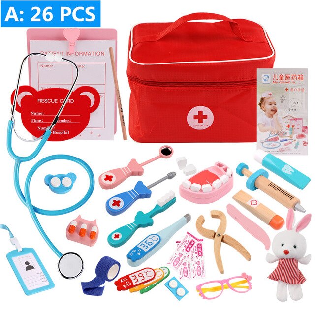 Pretend Play Doctor Set Nurse Injection Medical Kit Role Play for Children