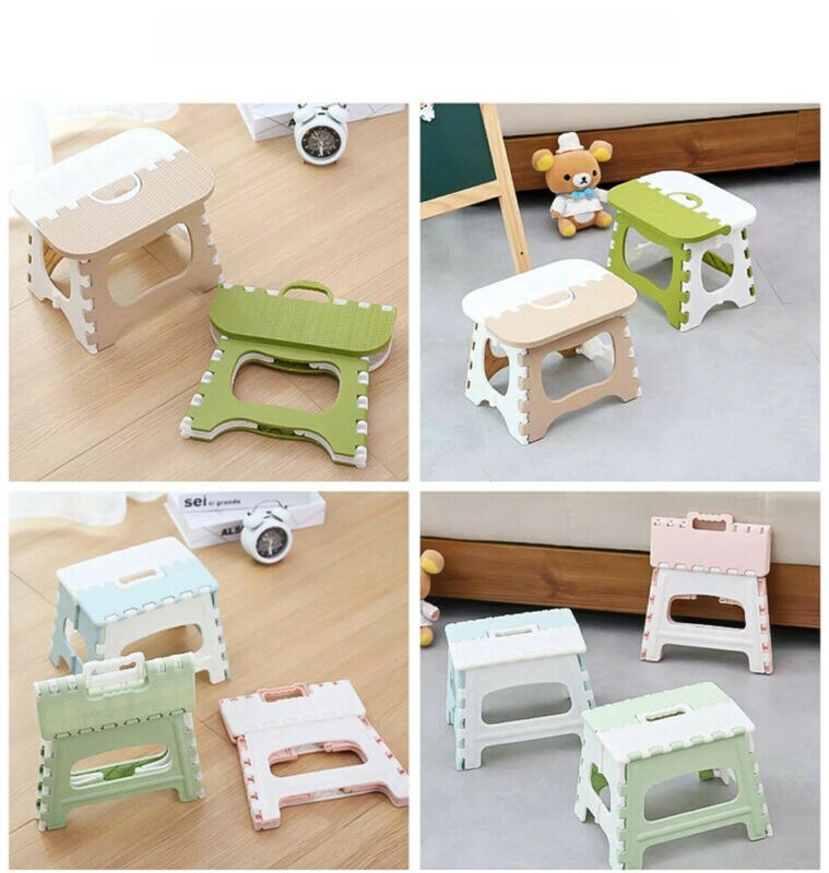 Set of 2 - Folding Step Stool Foldable Camping Stool
