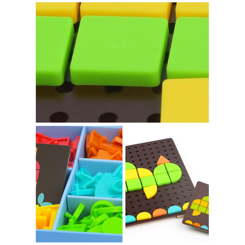 Mideer Puzzle Children Toys Geometric Shape Mosaic Puzzle ABS Educational