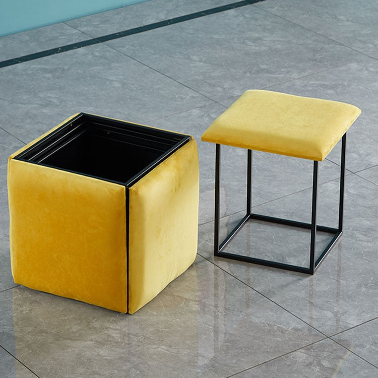 Rubik Cube Sofa Stool Dining Stool 5 piece Folding Stool Space Saving