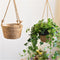 Set of 3 - Straw Flower Pot Hanging Plant Basket Pot