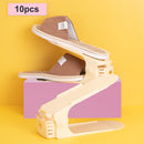 10pcs Durable Adjustable Shoe Organizer Footwear Support Slot Shoes Rack