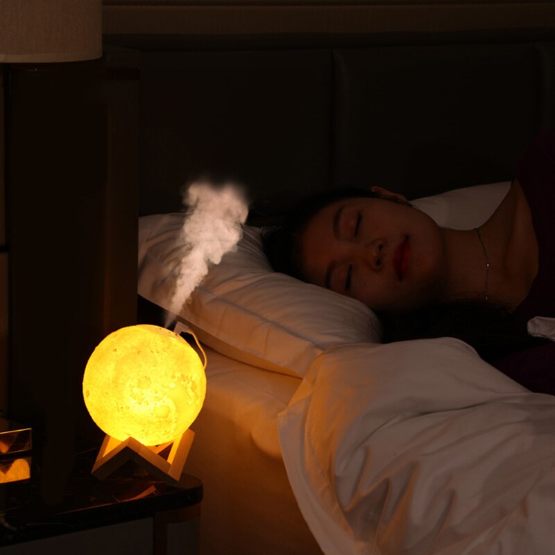 Aroma Air Humidifier With 3D Moon Lamp Light Essential Oil Air Diffuser Mist