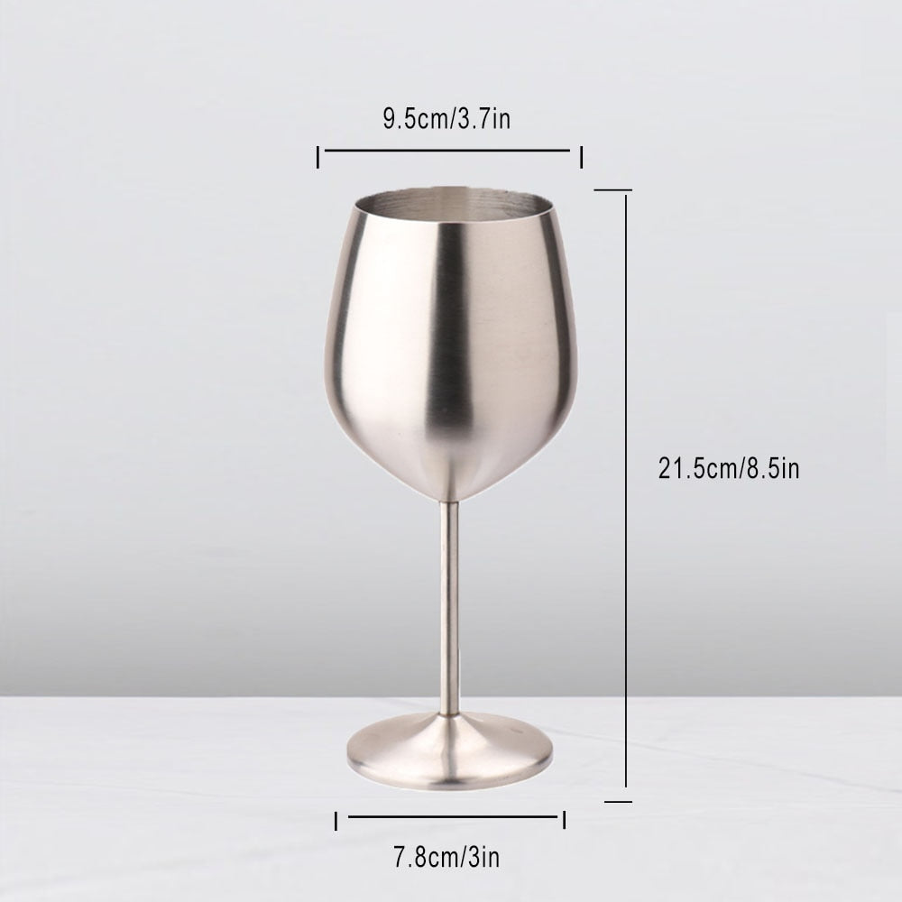 Stainless Steel Single Layer Goblet Wine Glass
