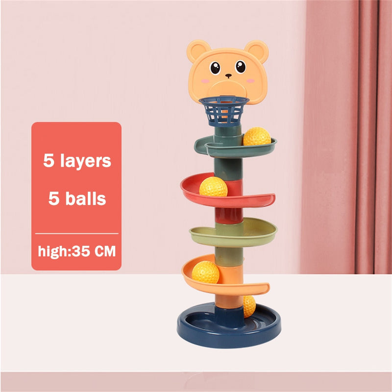 Rolling Ball Pile Tower Educational Toys For Baby