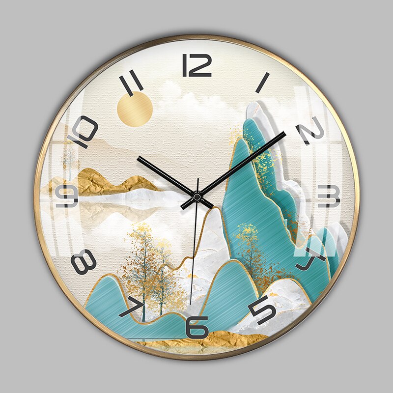 Modern Nordic Luxury Wall Clock Metal Gold