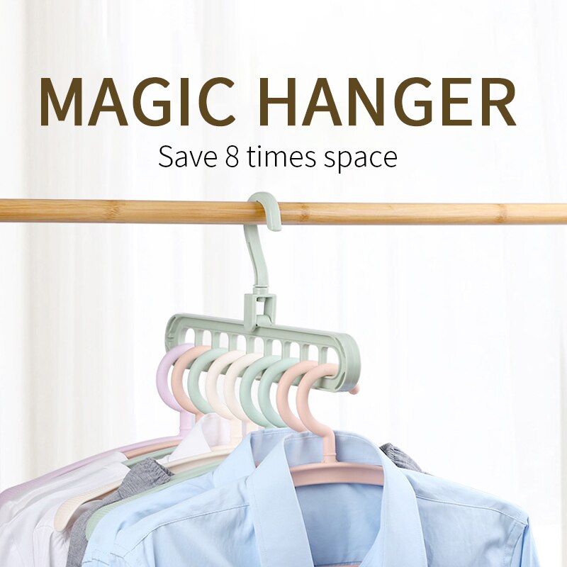 4 Pack Magic Space Saving Clothes Hangers 360 Degree Rotations