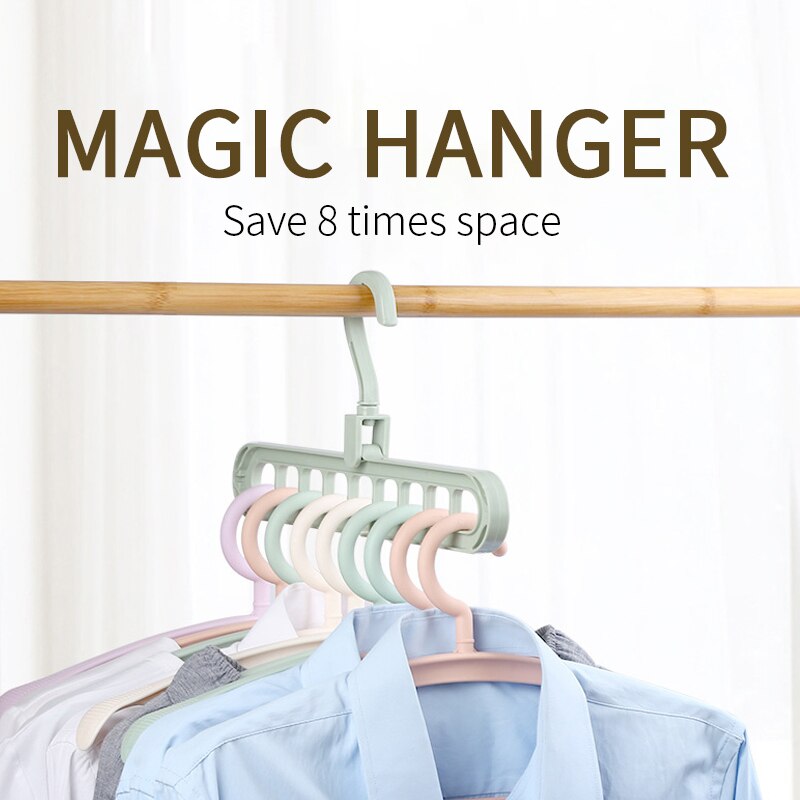 Pack of 4 Clothes hanger 8-piece Wardrobe Smart Rotating Hanger