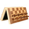 Magnetic Wooden Folding Chess Set with Felted Game Board