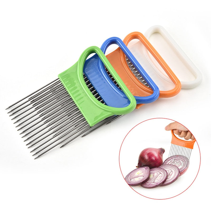 Onion Tomato Fruits Cutter Fork Slicer Knife
