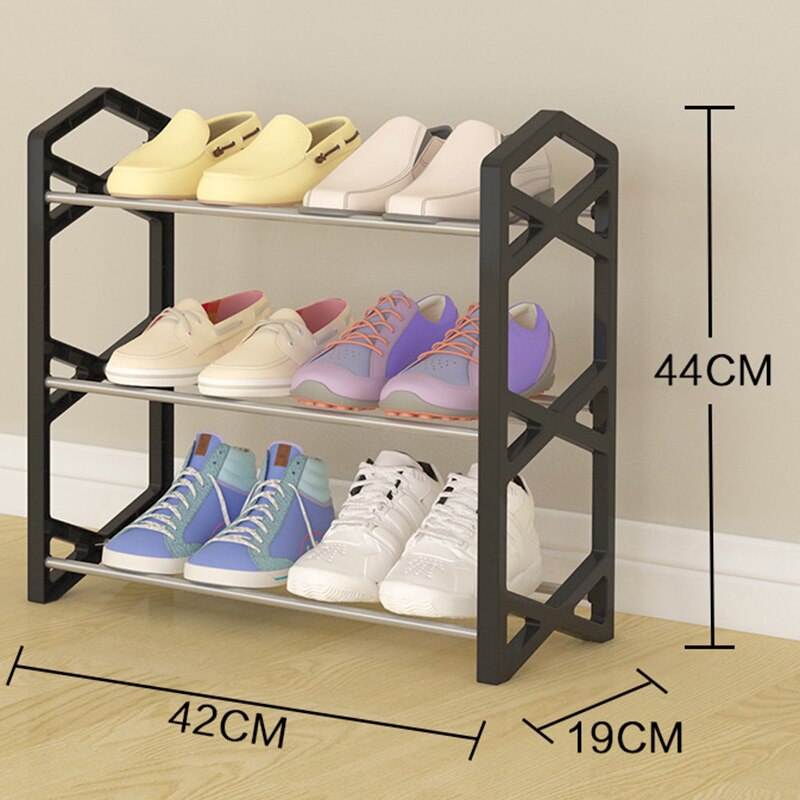 Multi-layer Shoe Rack Steel Pipe Storage Shelf