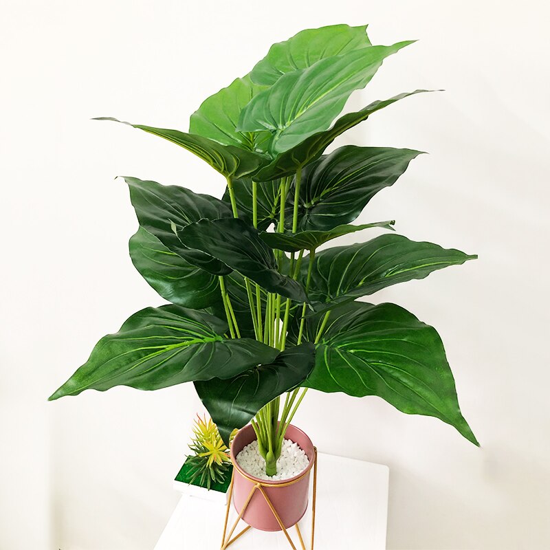 Large Artificial Monstera Tree Tropical Palm Fake Plant