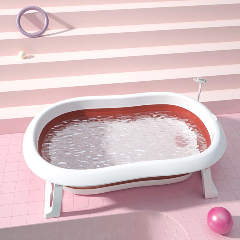 Newborn Baby Folding Bath Tub Baby Swim Tubs Non-Slip